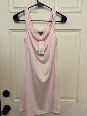 Pink Cowl Neck Dress